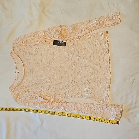 Pink Lace Long Sleeve Shirt, Size Small, NWT - Picture 4 of 10